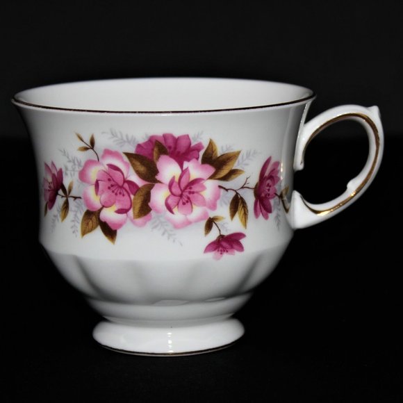 Queen Anne Pink Floral Teacup Set | Ridgway Potteries Vintage Tea Cup & Saucer - Picture 4 of 16
